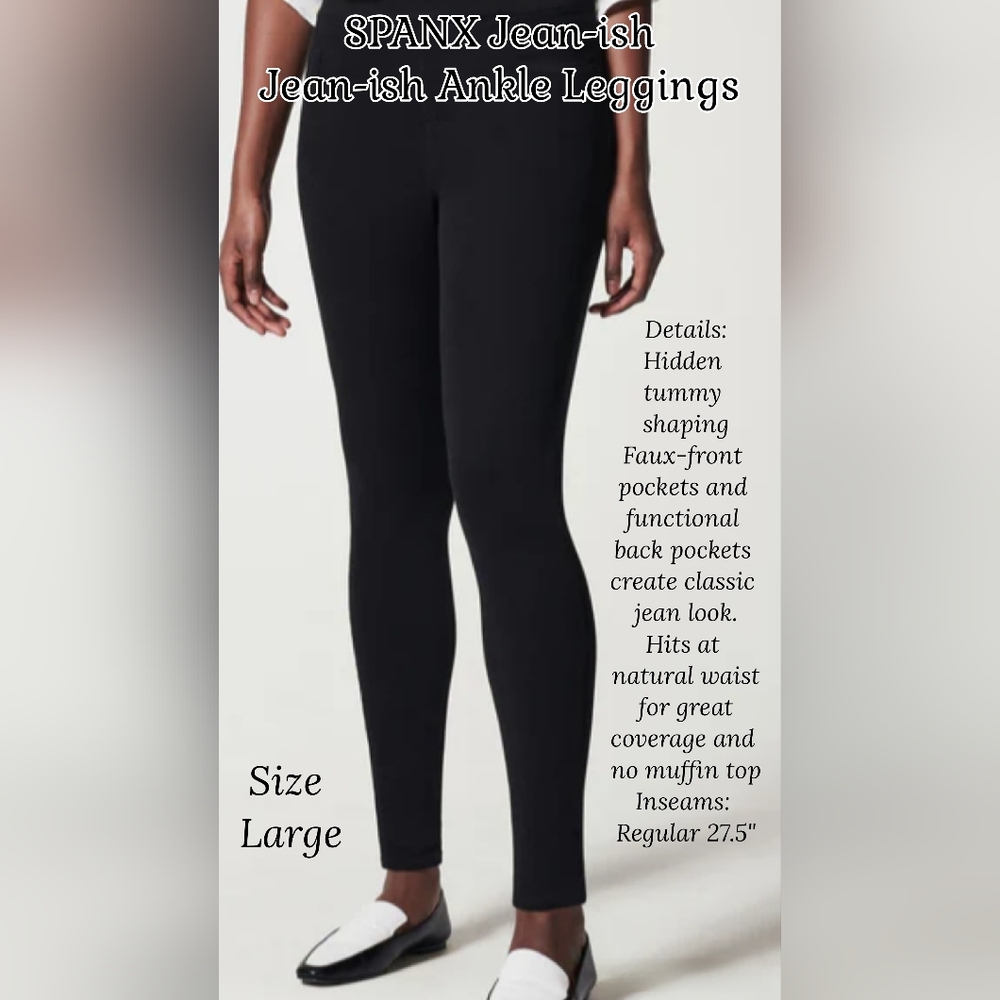 SPANX Black Jean-ish Ankle Leggings